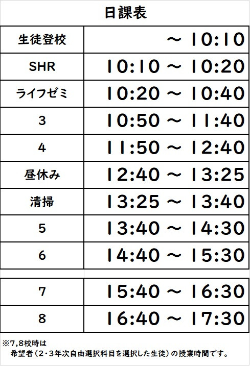 timetable